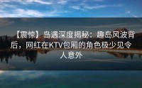 【震惊】岛遇深度揭秘：趣岛风波背后，网红在KTV包厢的角色极少见令人意外