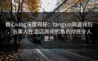 糖心vlog深度揭秘：tangxin风波背后，当事人在酒店房间的角色彻底令人意外