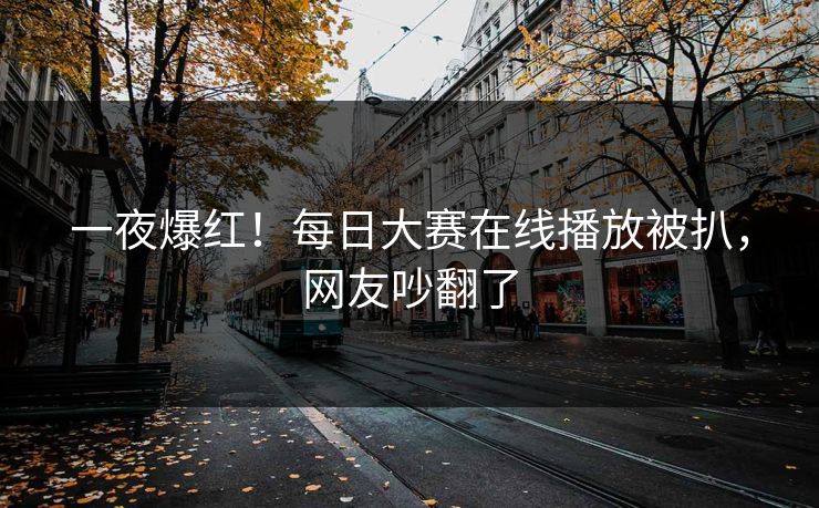 一夜爆红！每日大赛在线播放被扒，网友吵翻了