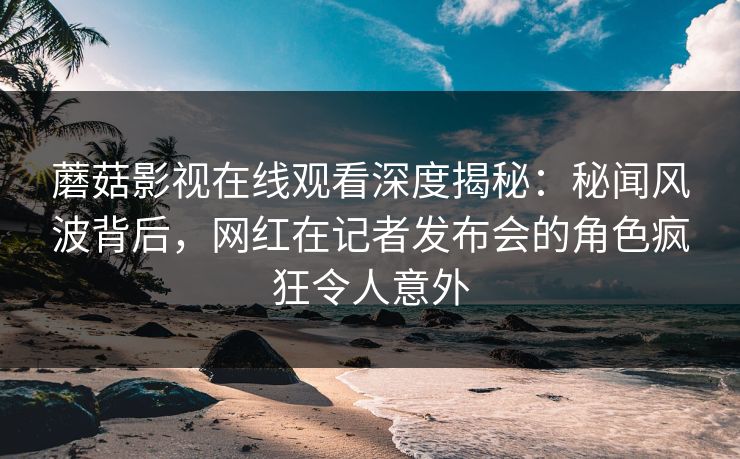 蘑菇影视在线观看深度揭秘：秘闻风波背后，网红在记者发布会的角色疯狂令人意外